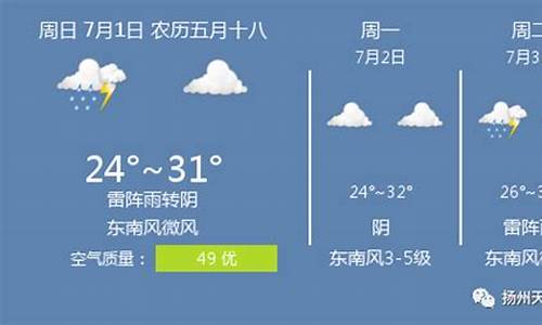 扬州一周天气预报7天查询结果是什么状态呢_扬州一周精准天气