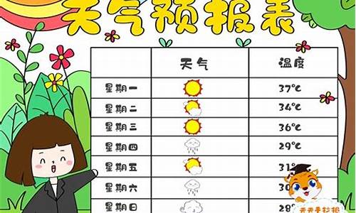 一周天气统计表手抄报空白打印版_一周天气预报统计图怎样画